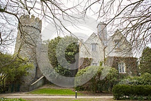 Door of Malahide Castle and Gardens. Ireland