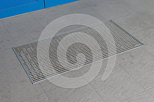 Door mat doormat galvanized steel metal cubic grating grid grill for cleaning shoes, mud removal, boot scraper by a building hous