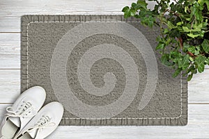 Door mat mockup for text or design