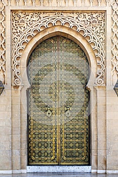 Door at the Mausoleum of Mohammed V, Rabat, Morocco