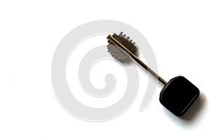 Door metal key isolated on white background