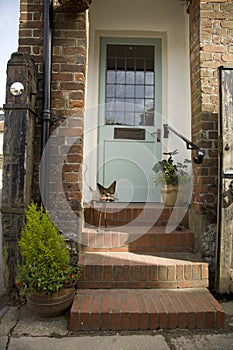 Door of modern English house