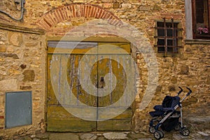 Door in Montefioralle, Tuscany