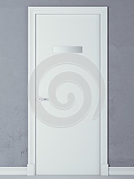 Door with nameplate