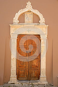 Door of an old building in Hersonissos.