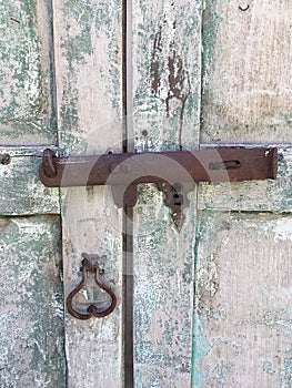 door with old hardware