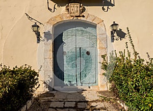 Door of old monastery in Spain