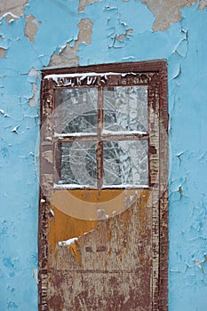 Door in an old ruined house