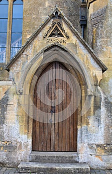 door of an old school - Broadway - Cotswolds - England
