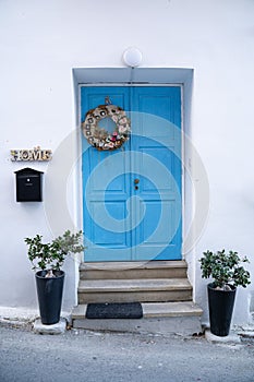 Door of an old village house in Lefkara, Cyprus