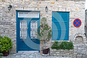 Door of an old village house in Lefkara, Cyprus