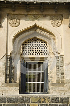 A door of one of the tomb located in the Haft Gumbaz Complex, Gulbarga, Karnataka