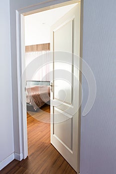 Door opening on a bedroom