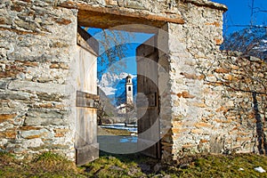 Door that opens to a mountain