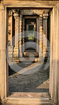 Door passage of Phra Wiharn Castle (Temple of Preah Vihear)