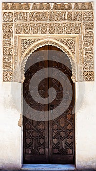 Door at patio de los Arrayanes, Alhambra photo