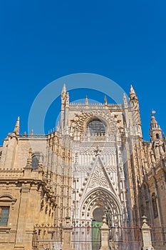 The Door of the Prince to the Cathedral of Saint Mary of the See ,,Seville Cathedral, in Seville, Andalusia, Spain