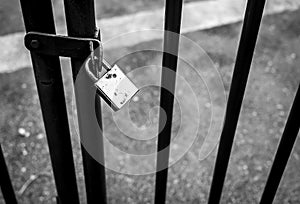 Door protected with a keylock