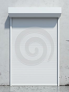 Door with roller shutter