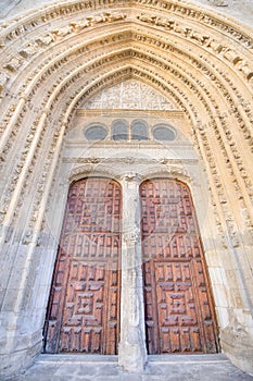 Door of San Antolin Cathedral in Palencia photo