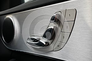 Door sear adjust button switch control in luxury business car