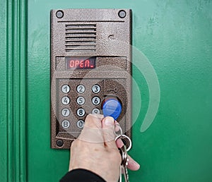 On-door speakerphone.