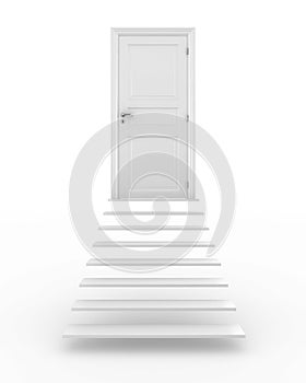 Door with stairs