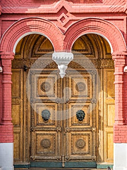 Door of State Historical Museum, Moscow, Russia