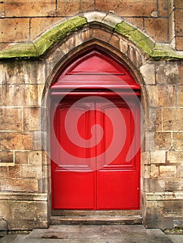 Door of the stone cathedral