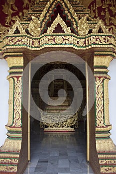 Door of temple Haw Pha Bang