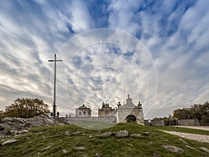 The door to the basilicas of the Holy Trinity minor basilica on the Holy Cross Lysa Gora, the oldest Polish sanctuary