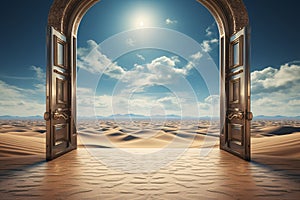 Door to Business Success, Stunning Landscape View