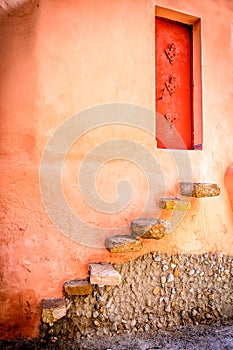 Door to a house in taghazoute,morocco