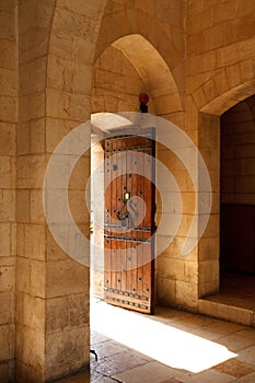 Door to the library