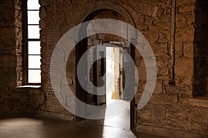 Door to a patio in a prison