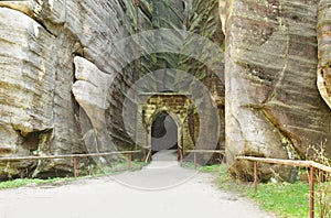 The door to Skalne Mesto Adrspach Czech Republic