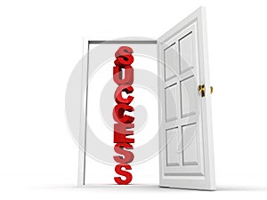 Door to success concept image