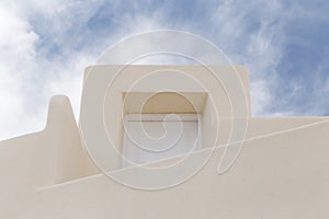 Door of traditional house in Oia