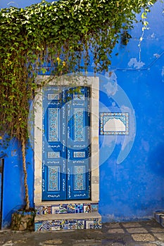 Door of a traditional house in Tunisia