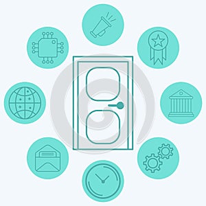 Door vector icon sign symbol