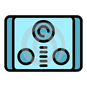 Door video intercom icon vector flat