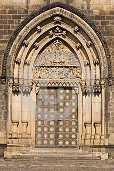 Door of Vysehrad cathedral