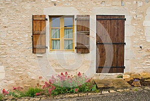 Door,window and flower