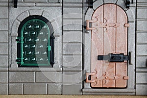 Door and window of toy house