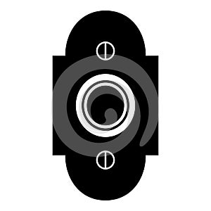 Doorbell icon black color illustration flat style simple image