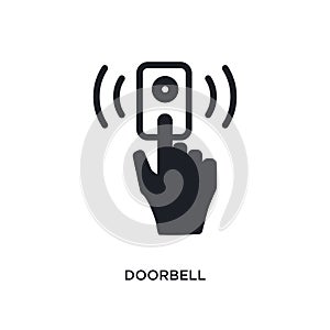 doorbell isolated icon. simple element illustration from smart house concept icons. doorbell editable logo sign symbol design on photo