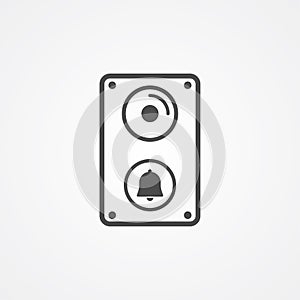 Doorbell vector icon sign symbol