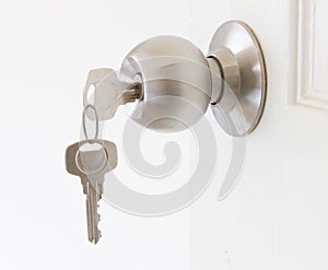 Doorknob with the key