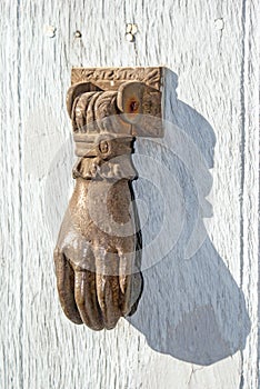 Doorknocker on allwood door