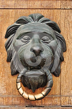 Doorknocker with head of lion